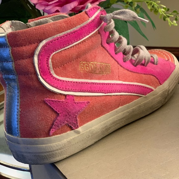 ✨SOLD✨NIB GOLDEN GOOSE HIGHLIGHTER PINK SLIDE 38/8 - Picture 2 of 8